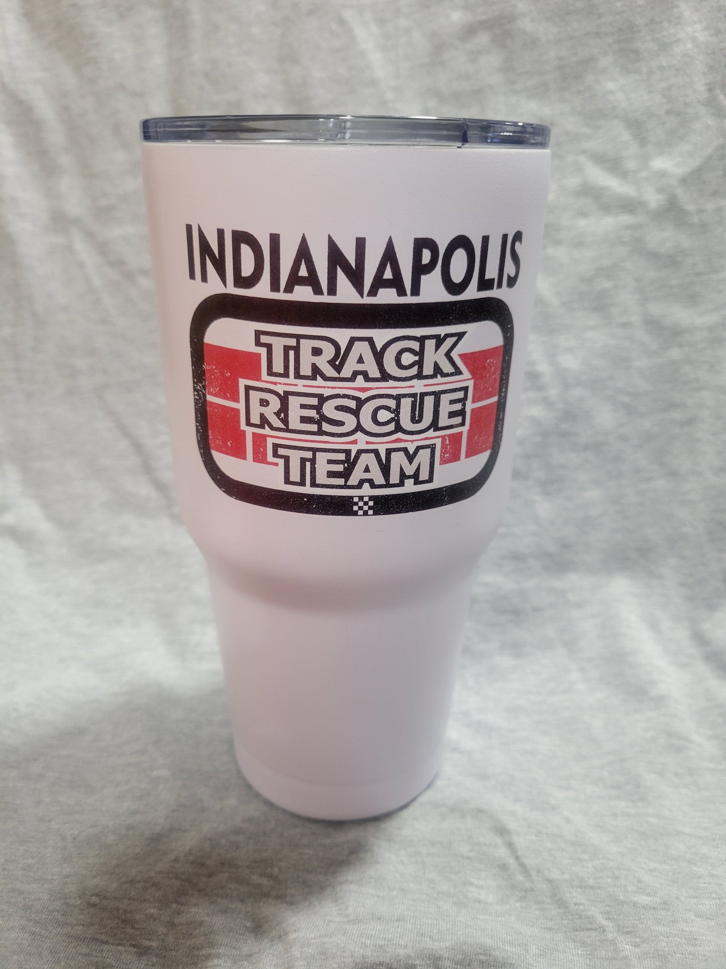 White 30 ounce Tumbler with lid and Straw